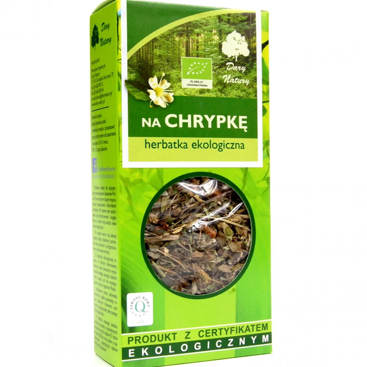 Herbatka Na chrypkę EKO 50g Dary Natury