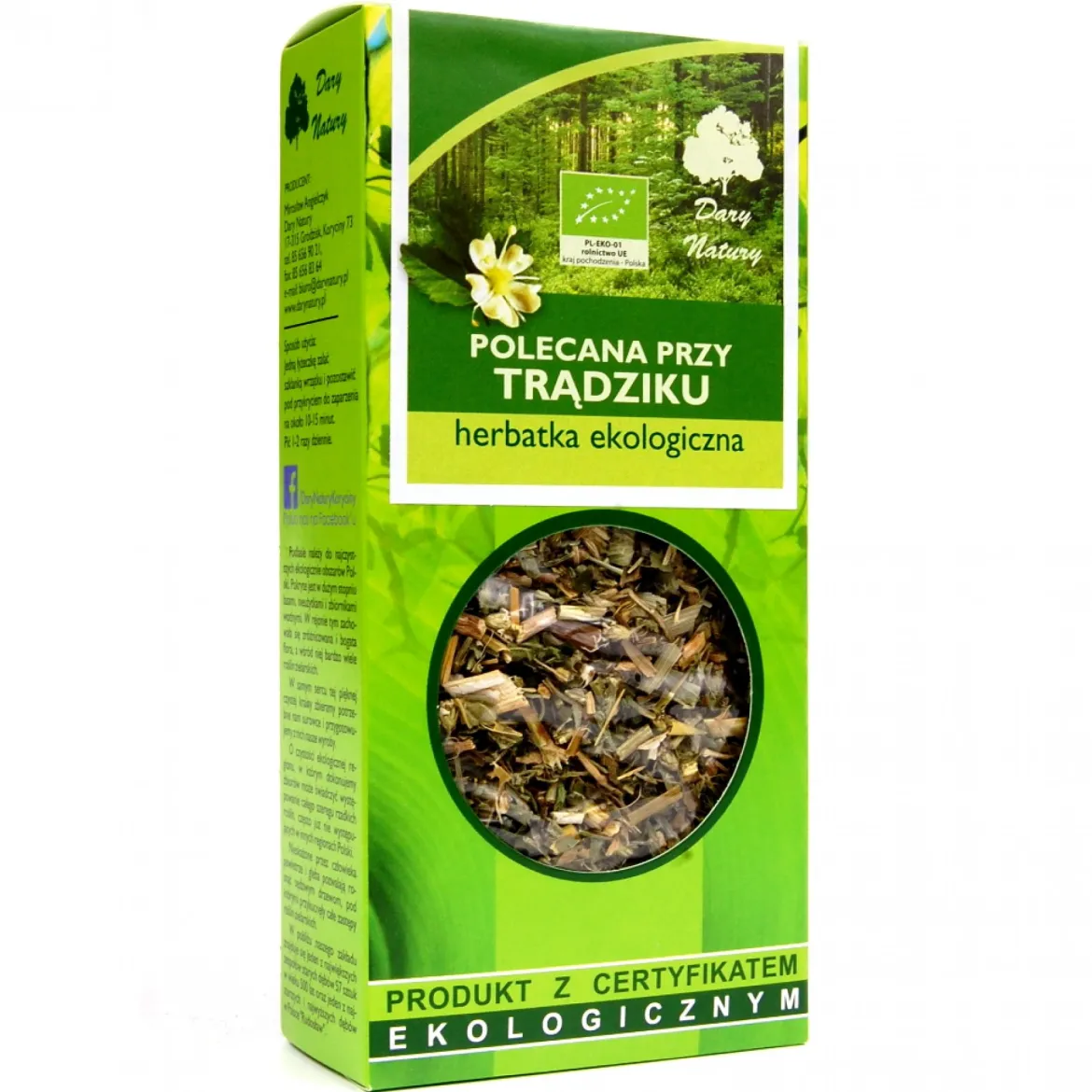 Herbatka Polecana przy trądziku EKO 50g Dary Natury