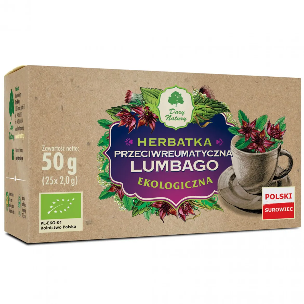 Herbatka Przeciwreumatyczna LUMBAGO EKO 25x2g Daty Natury