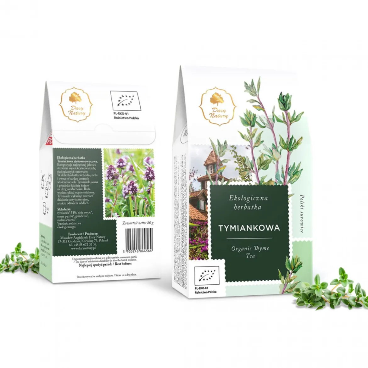 Herbatka Tymiankowa EKO 80g Dary Natury