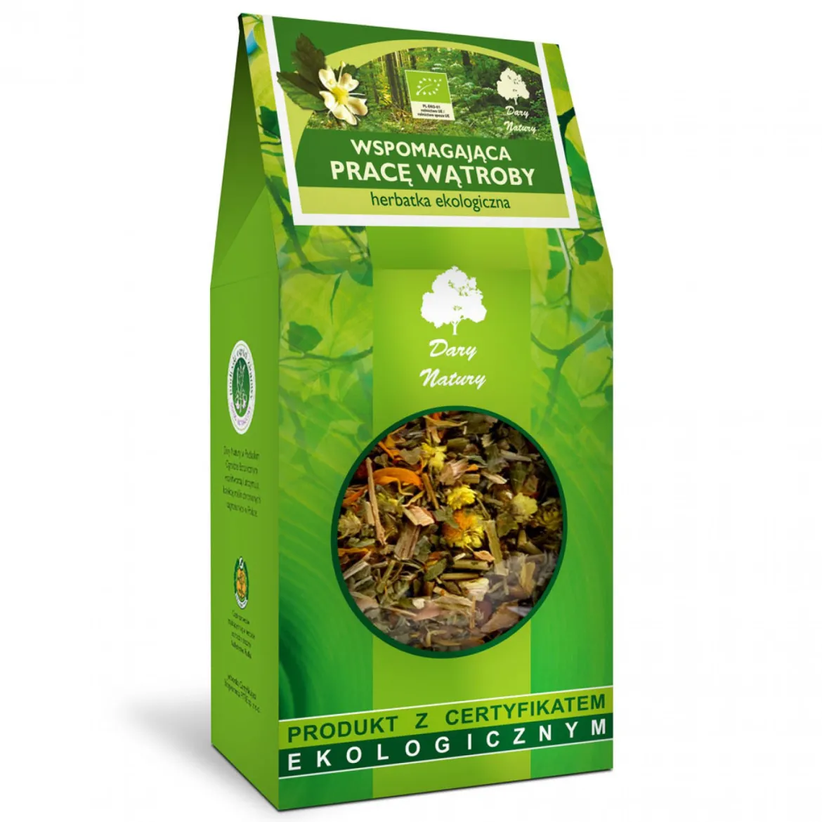 Herbatka Wspomagająca pracę wątroby EKO 200g Dary Natury