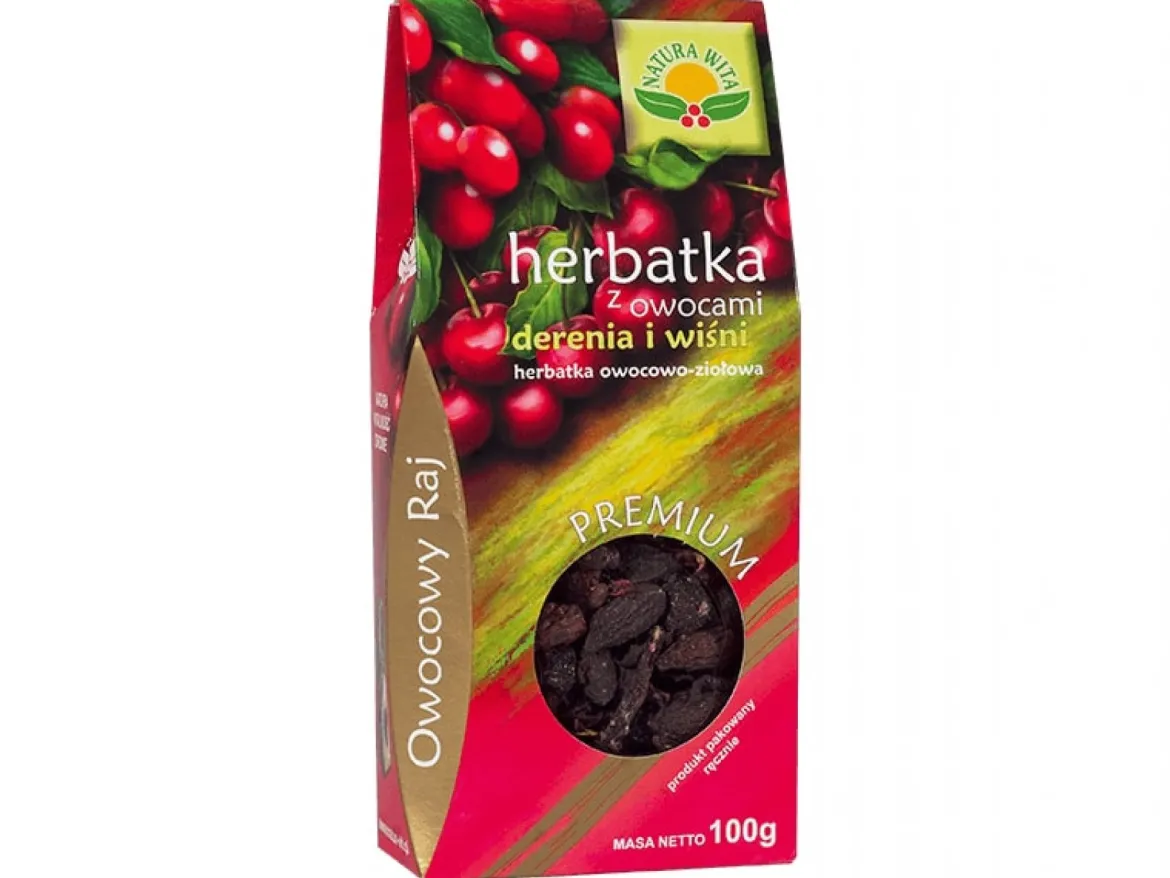 Herbatka z owocami derenia i wiśni 100g Natura Wita