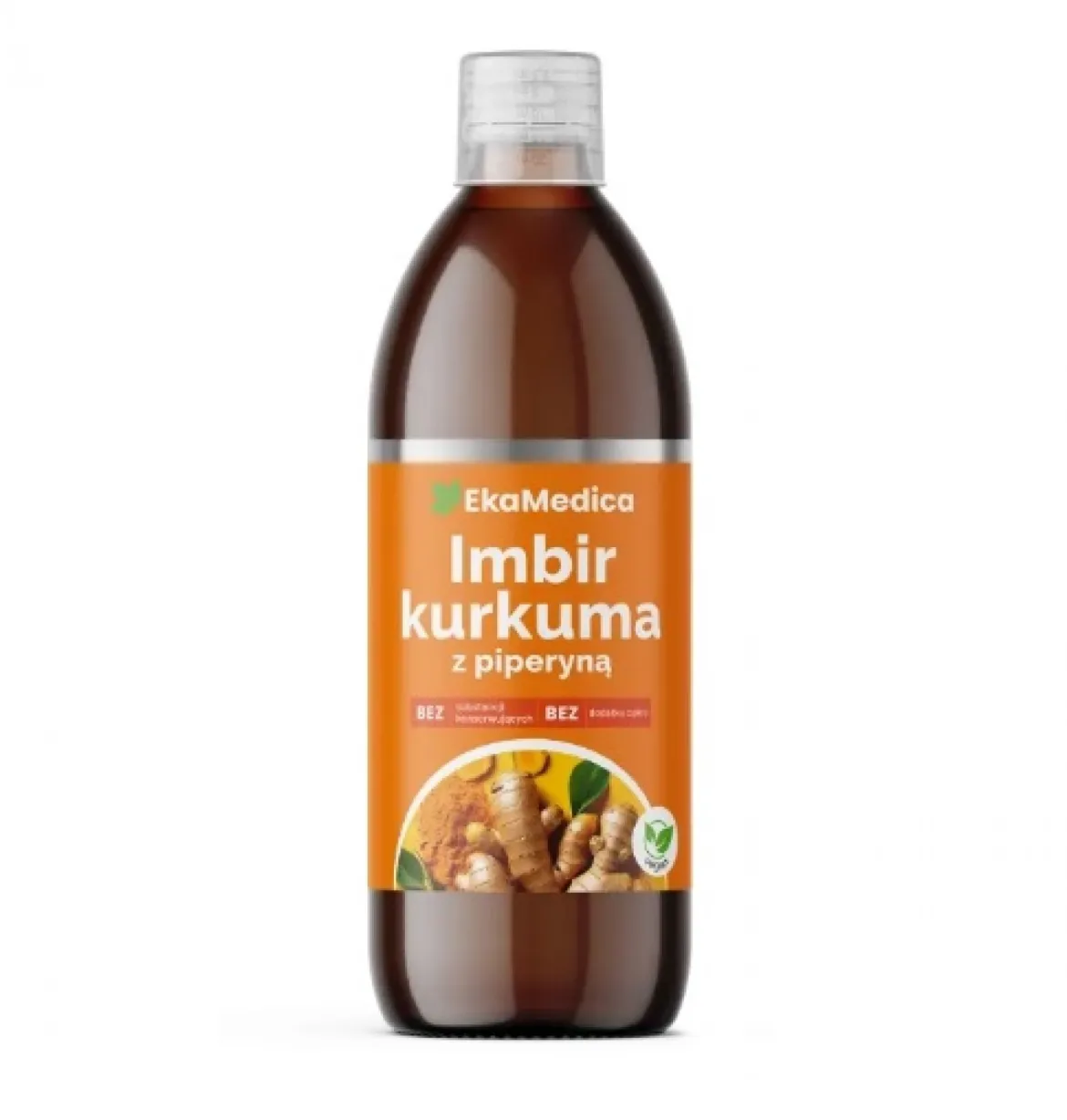 Imbir Kurkuma z Piperyną i cytryną 500ml EkaMedica