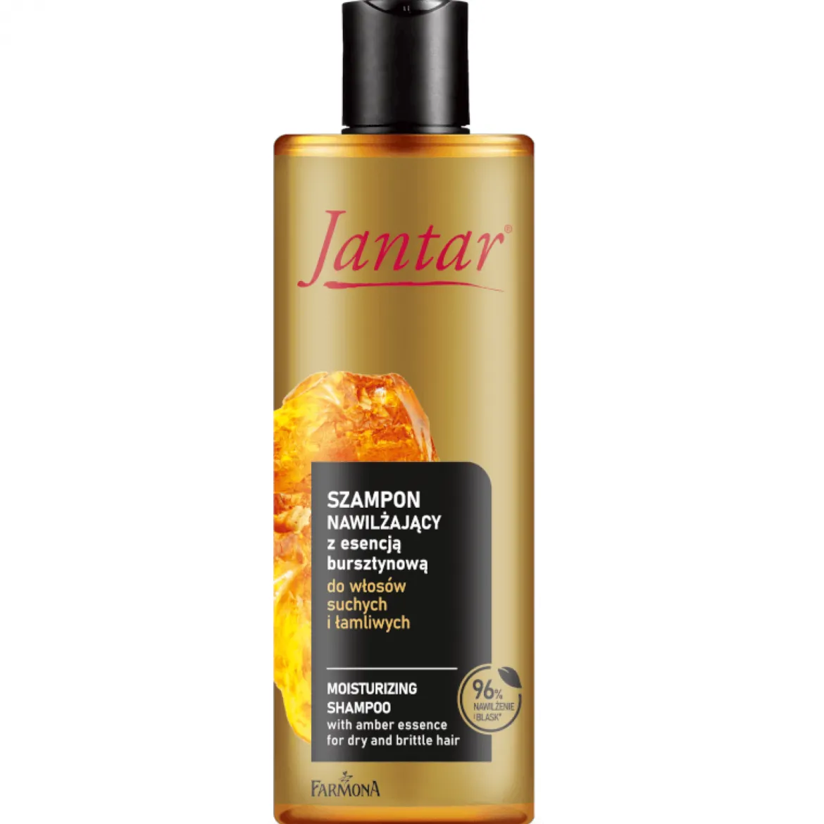 Jantar Szampon Nawilżający z esencją bursztynową do wlosów suchych i łamliwych 300ml Farmona