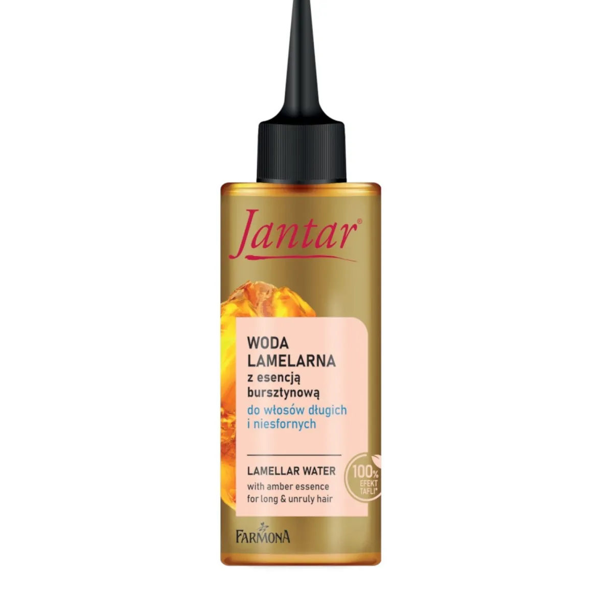 Jantar Woda lamelarna z esencją bursztynową do włosów długich i niesfornych 150ml Farmona