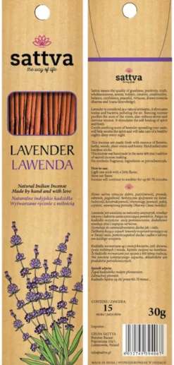 Kadzidło Lawenda 30g 15szt Sattva