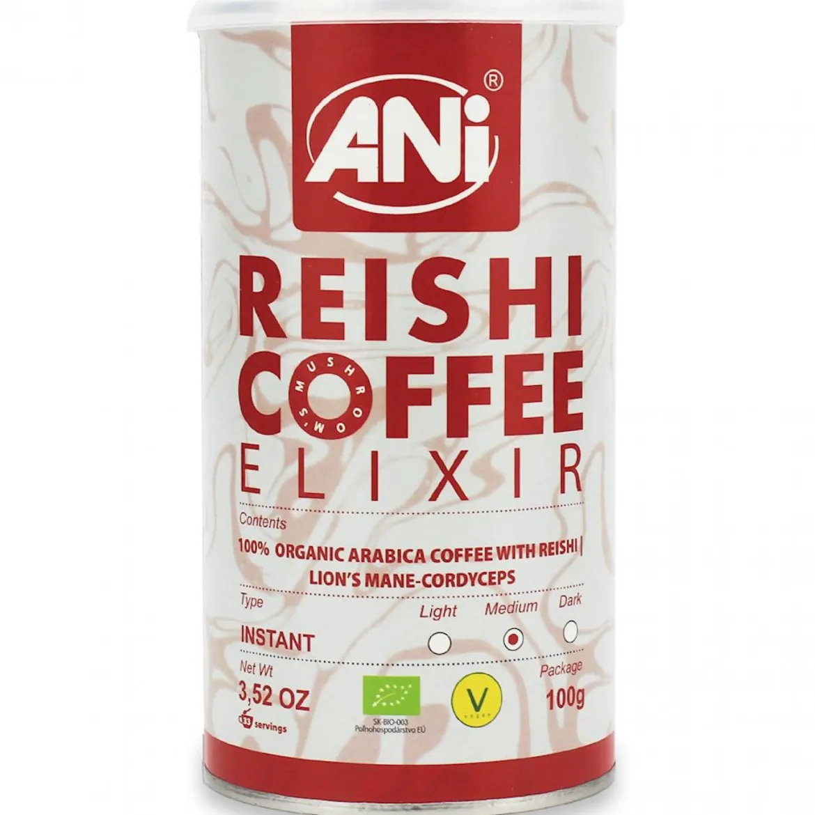 Kawa Rozpuszczalna "Reishi Elixir" BIO 100g Ani
