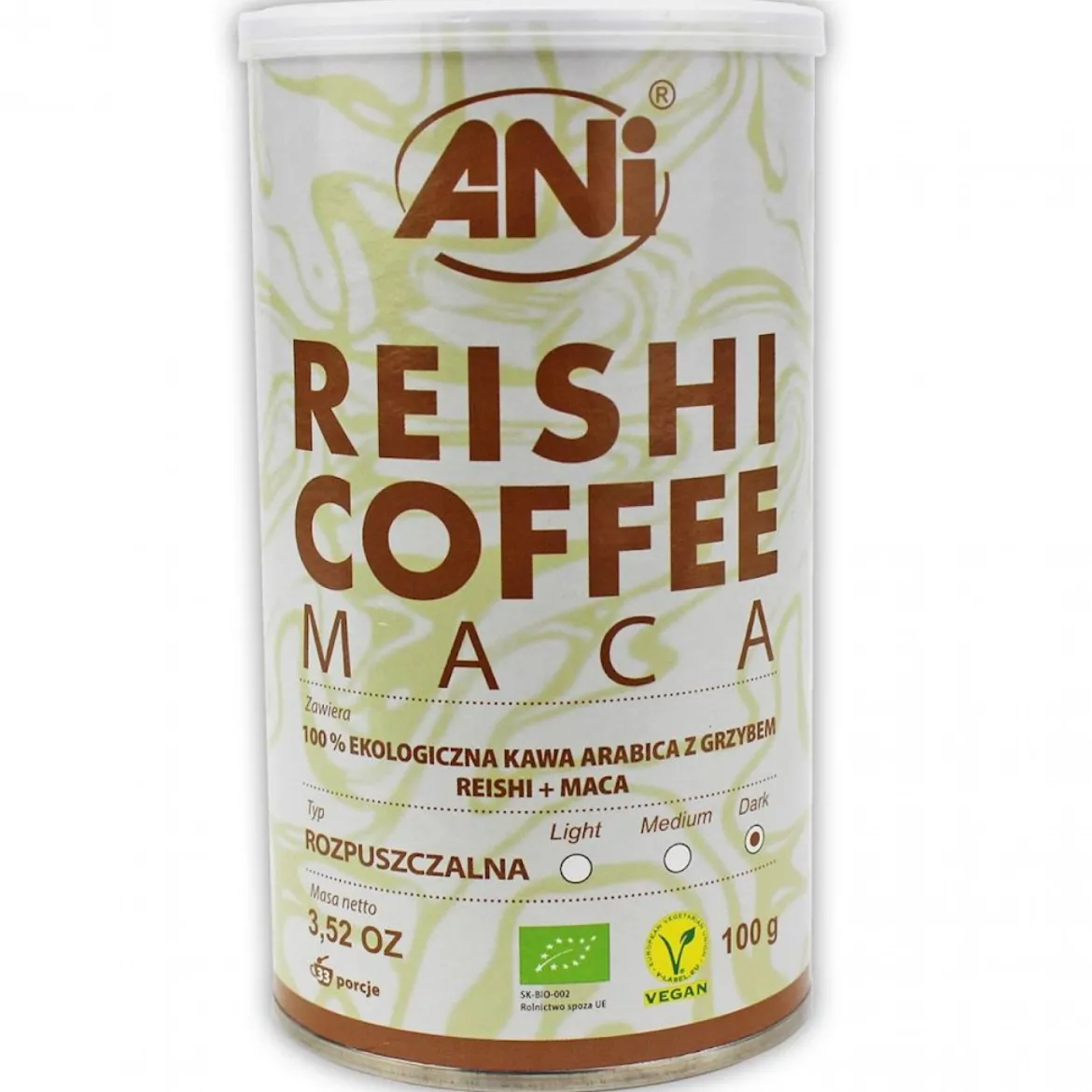Kawa Rozpuszczalna "Reishi + Maca" BIO 100g Ani