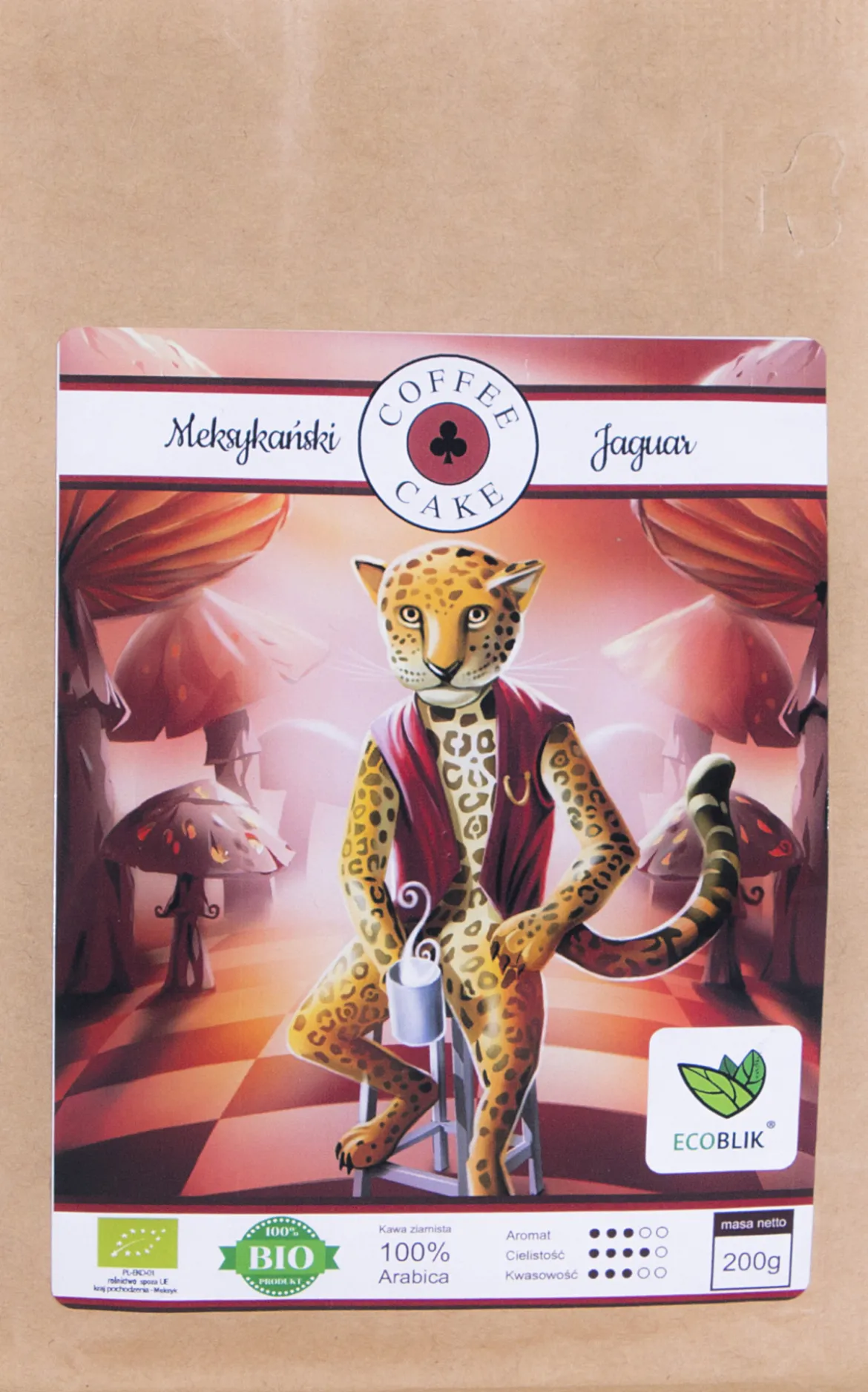 Kawa ziarnista Meksykański Jaguar BIO 200g EcoBlik