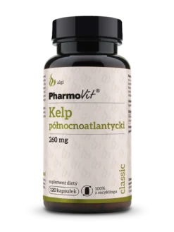 Kelp Pólnocnoatlantycki 260mg PURE 100% 120 kapsułek Pharmovit