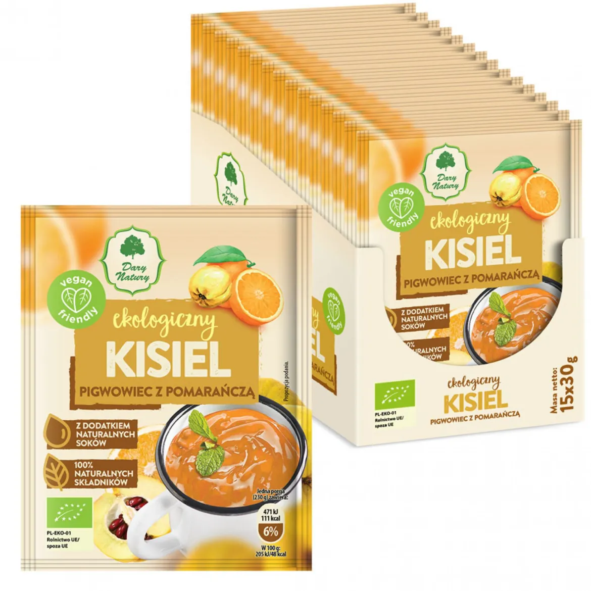 Kisiel Pigwowiec z Pomarańczą EKO 30g Dary Natury
