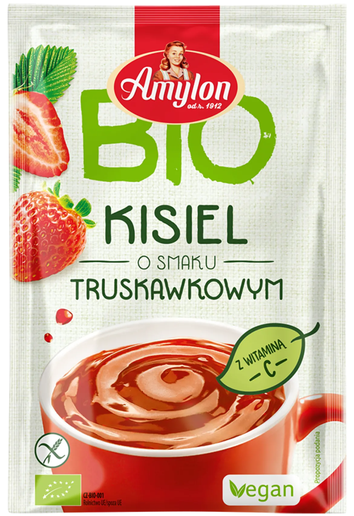 Kisiel Truskawkowy Bezglutenowy BIO 30g Amylon