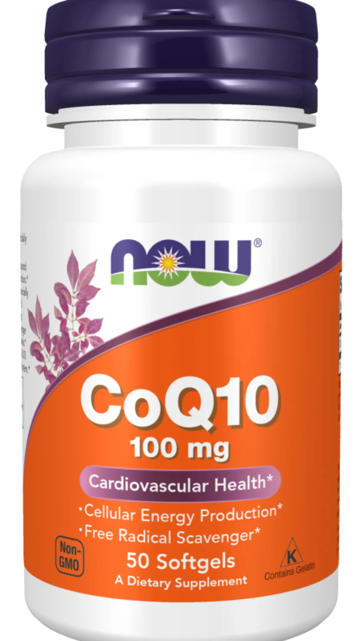 Koenzym Q10 100mg z witaminą E 50 kapsułek Now Foods