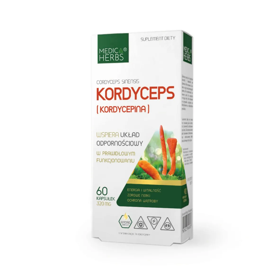 Kordyceps 600mg 60kaps. Medica Herbs