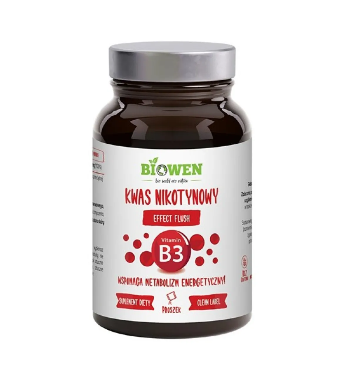 Kwas Nikotynowy Witamina B3 120g Biowen