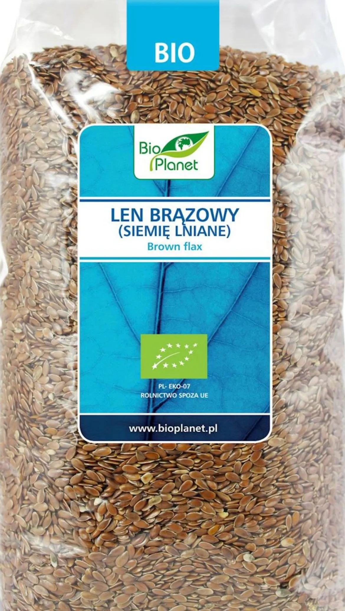 Len Brązowy - Siemię Lniane BIO 1kg Bio Planet