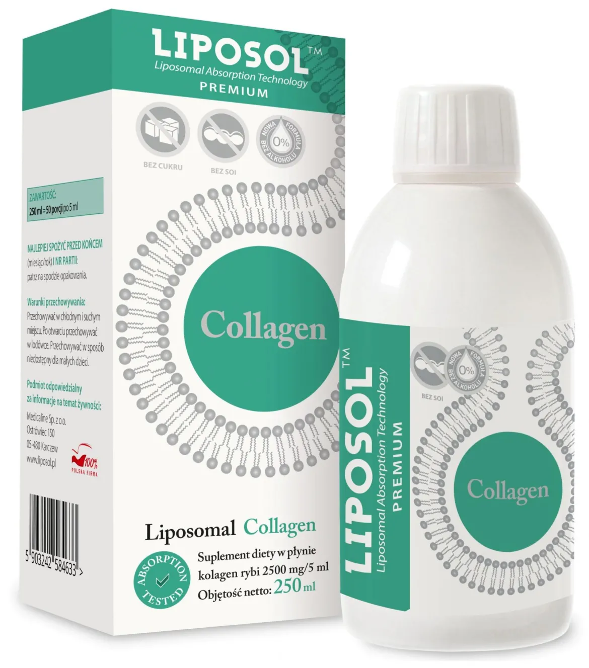 Liposol Liposomalny Collagen 250ml Aliness