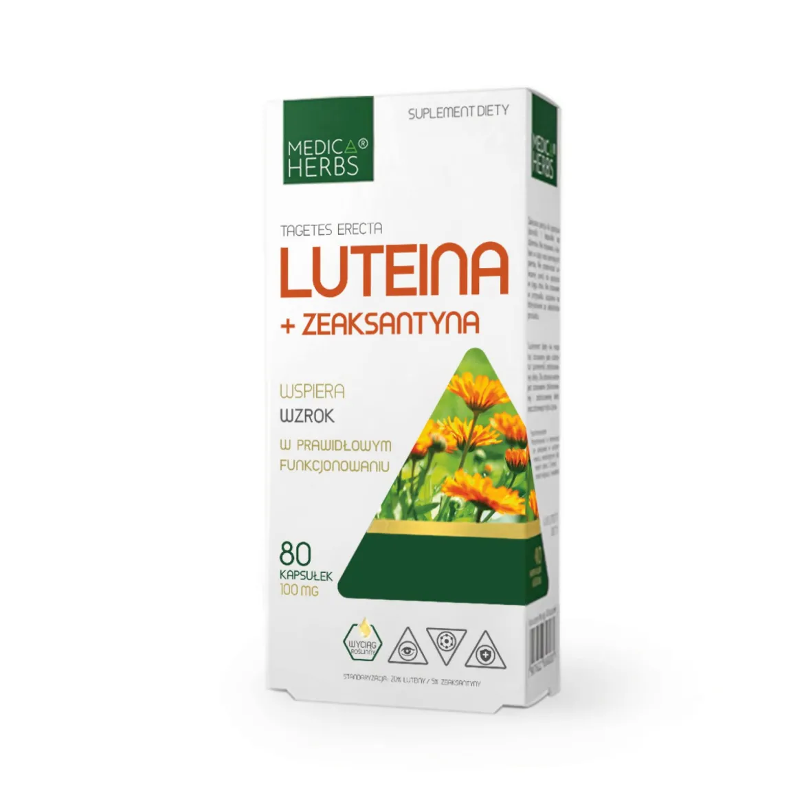 Luteina + Zeaksantyna 80 kaps. Medica Herbs