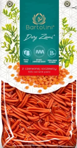Makaron Proteinowy (z Soczewicy Czerwonej) Warkocz 250g Bartolini