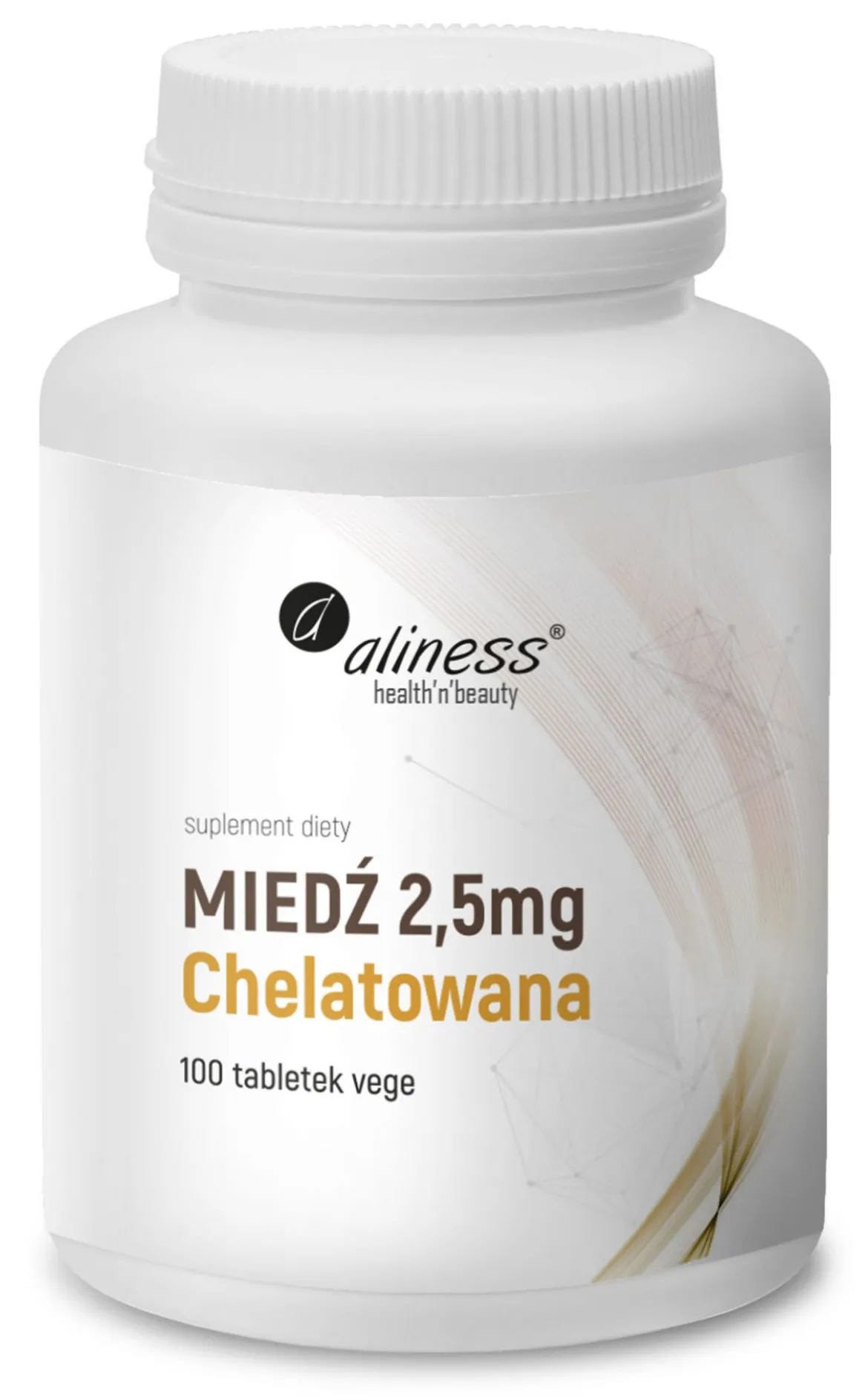 Miedź chelatowana 2,5 mg x 100 Vege tabletek Aliness