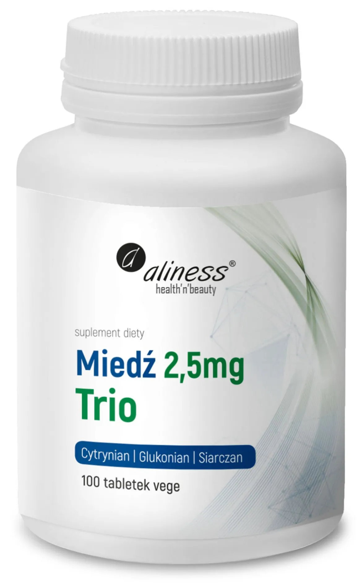 Miedź trio 2,5 mg x 100 vege tabletek Aliness