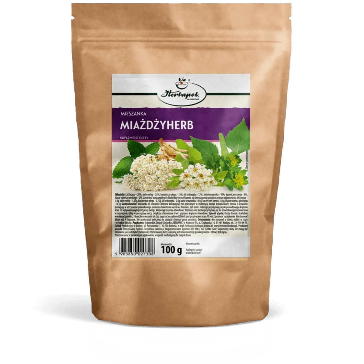 Mieszanka MIAŻDŻYHERB 100g Herbapol