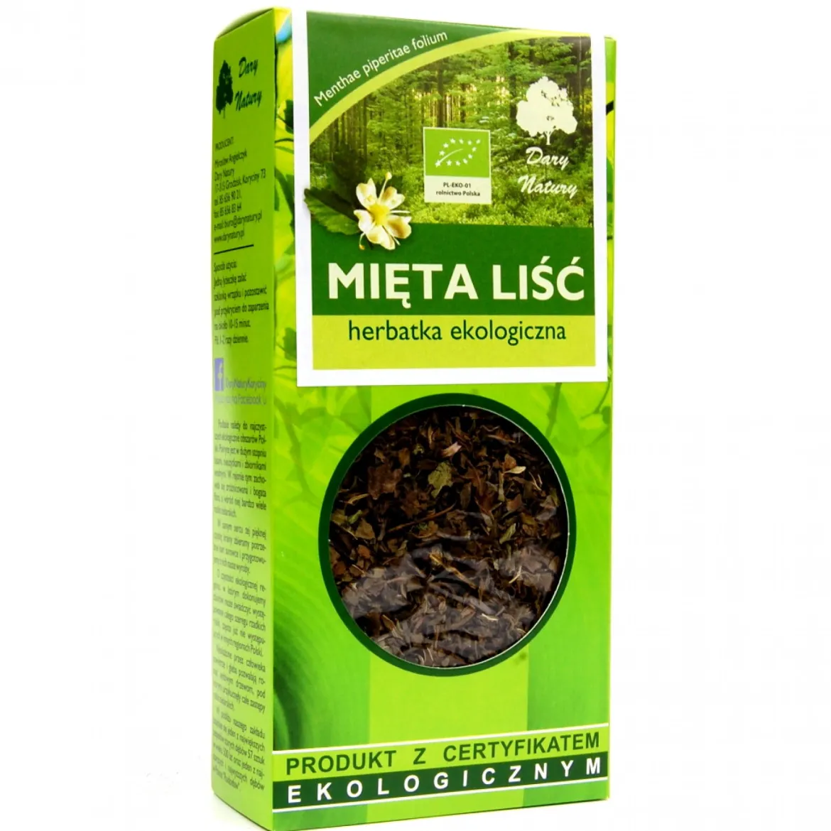 Mięta liść EKO 25g Dary Natury