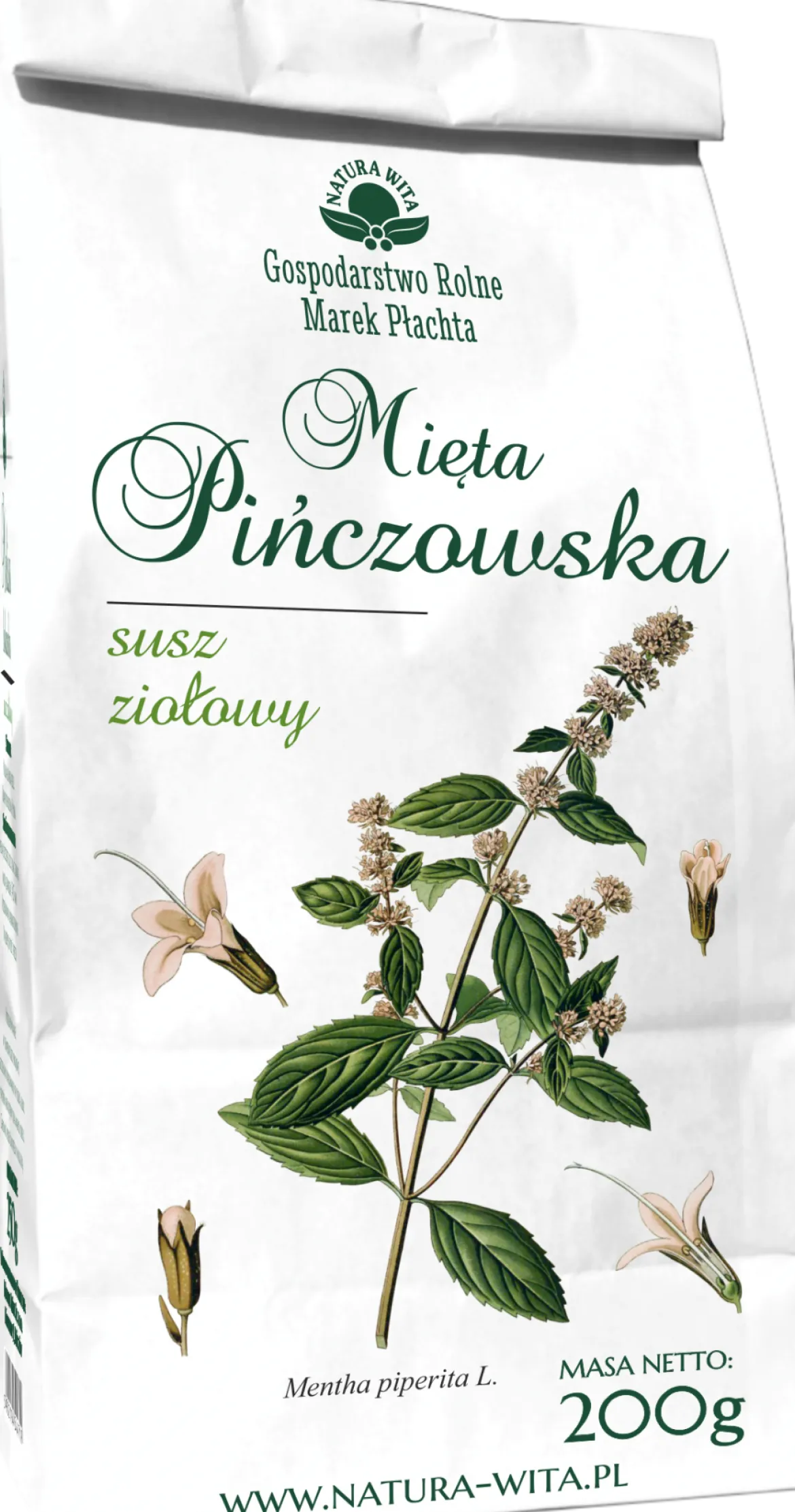 Mięta Pińczowska susz ziołowy 200g Natura Wita