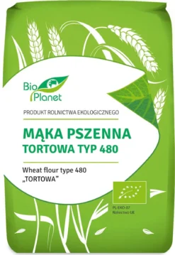 Mąka Pszenna Tortowa typ 480 BIO 1kg Bio Planet