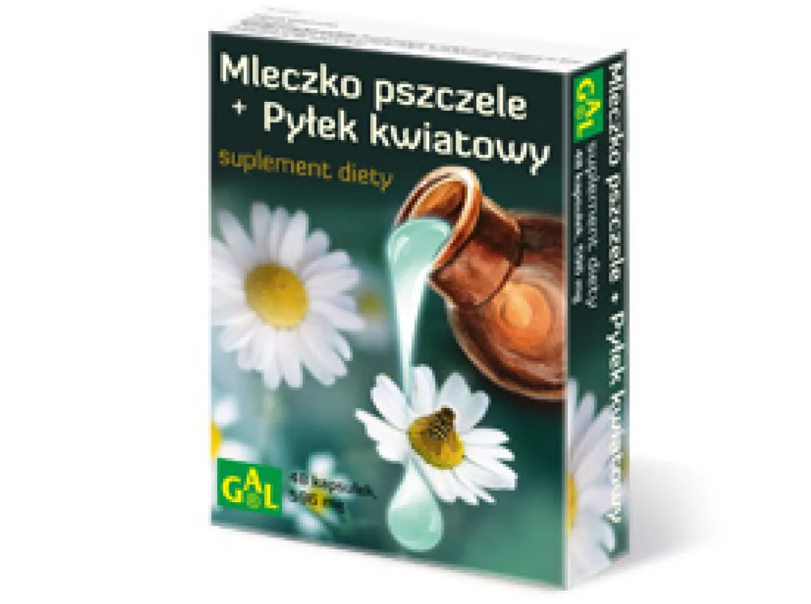 Mleczko pszczele z pyłkiem 48 kaps. GAL