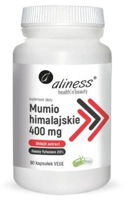 Mumio himalajskie (Shilajit extract) 400mg x 90vege caps. Aliness