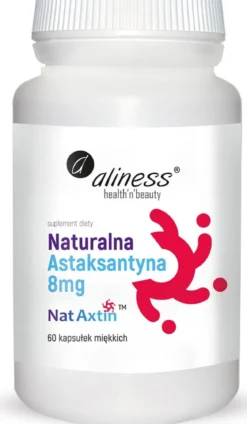 Naturalna Astaksantyna Nat Axtin 8mg x 60caps Aliness