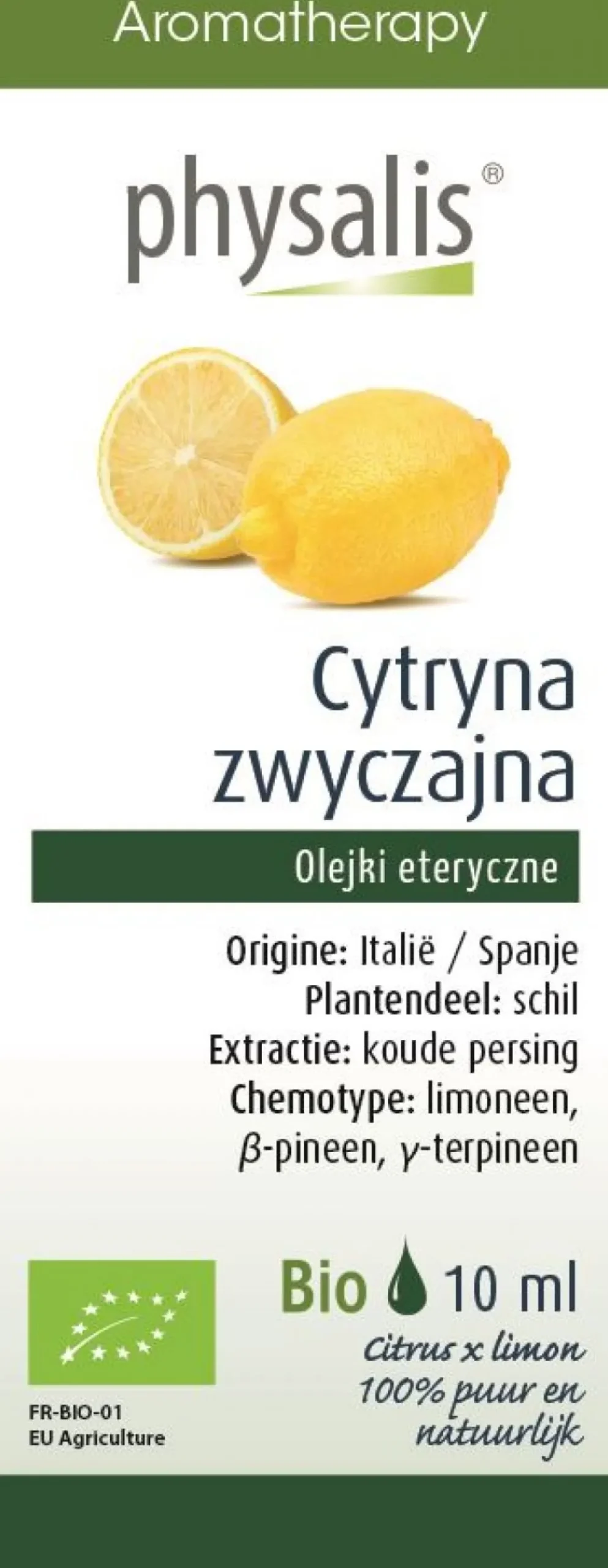 Olejek Eteryczny Cytryna zwyczajna (Citroen) BIO 10ml Physalis