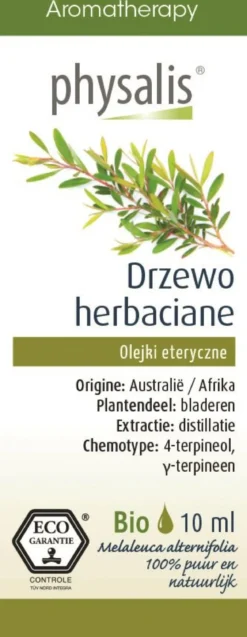 Olejek Eteryczny Drzewo Herbaciane (Tea Tree) BIO 10ml Physalis