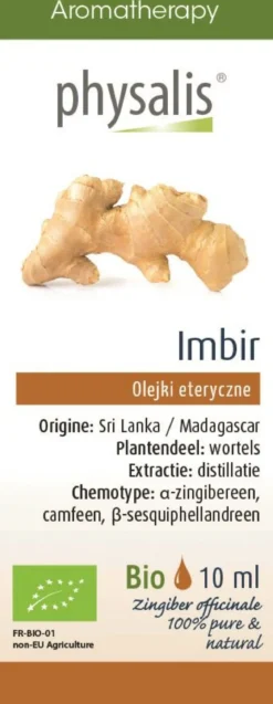 Olejek Eteryczny Imbir BIO 10ml Physalis