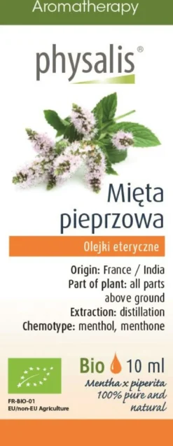 Olejek Eteryczny Mięta Pieprzowa (Pepermunt) BIO 10ml Physalis