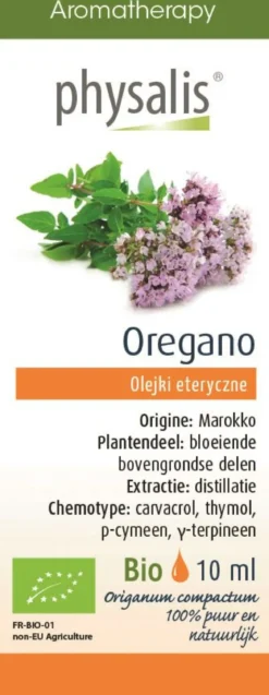 Olejek Eteryczny Oregano (Oregano) BIO 10ml Physalis