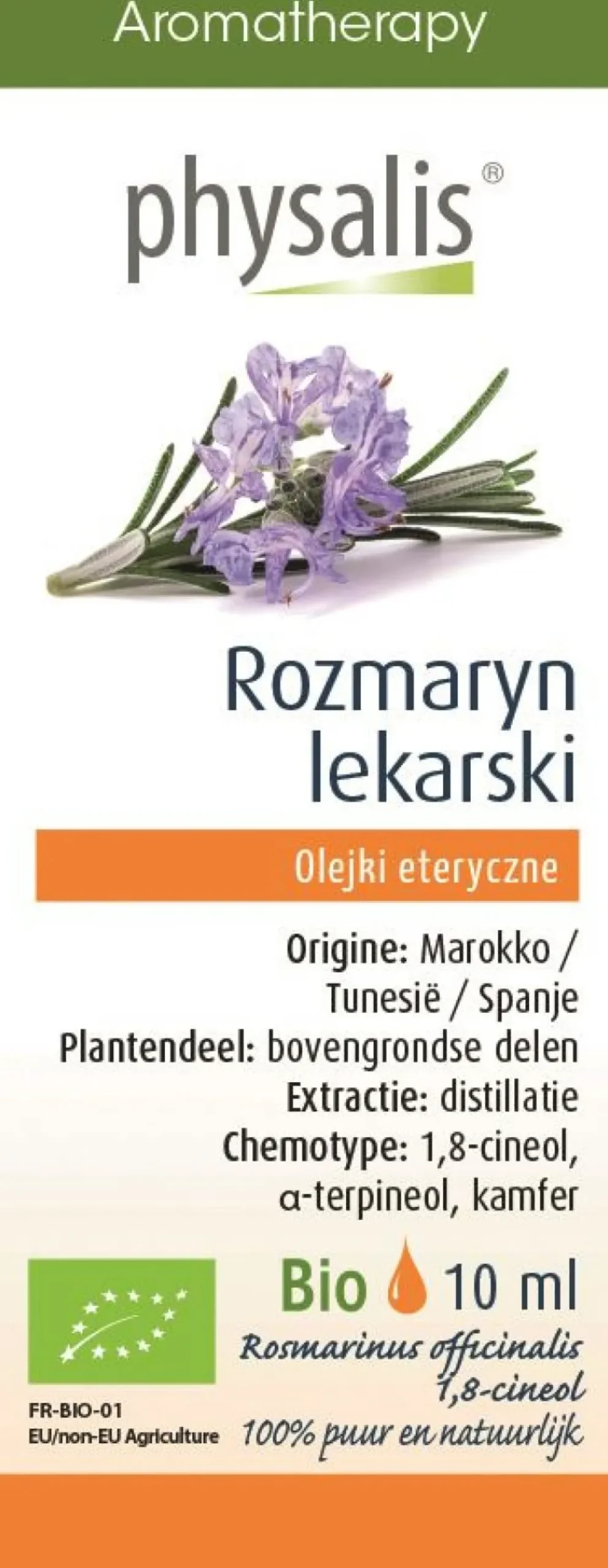 Olejek Eteryczny Rozmaryn Lekarski (Rozemarijn) BIO 10ml Physalis