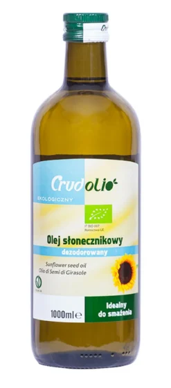 Olej słonecznikowy do smażenia BIO 1 l Crudolio
