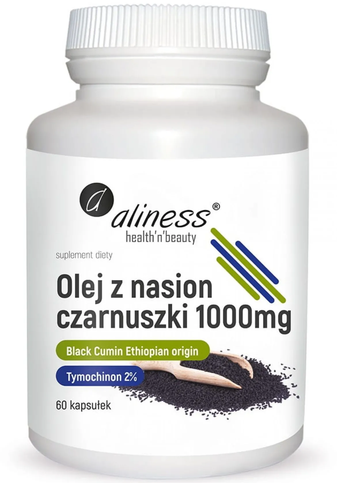 Olej z nasion czarnuszki 2% 1000mg 60kaps Aliness