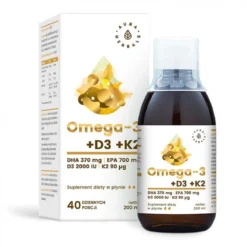 Omega-3 370 DHA/700 EPA + D3 + K2 200ml Aura Herbals