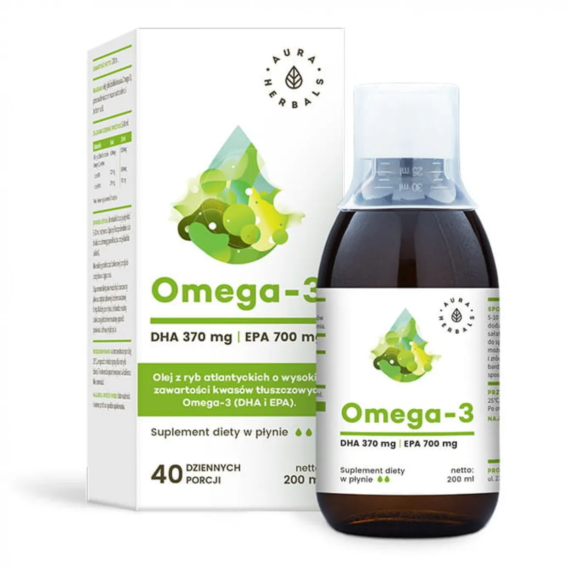 Omega-3 370 DHA / 700 EPA 200ml Aura Herbals