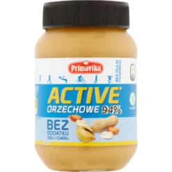 Pasta z Prażonych Orzeszków Ziemnych Active Bez Dodatku Soli i Cukru Bezglutenowa 470g Primavika