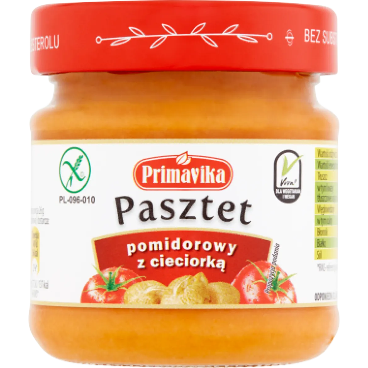 Pasztet Pomidorowy z Cieciorką Bezglutenowy 160g Primavika