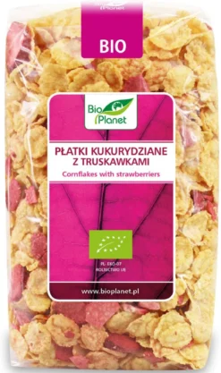 Płatki Kukurydziane z truskawkami BIO 300g Bio Planet