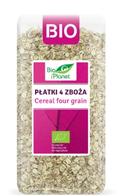 Płatki 4 Zboża (Orkisz, Owies, Jęczmień, Żyto) BIO 300g Bio Planet
