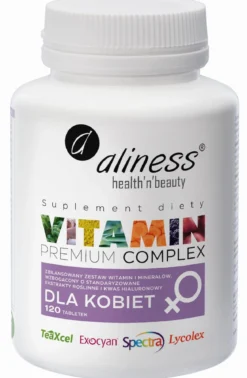 Premium Vitamin Complex dla kobiet x 120tabletek Aliness