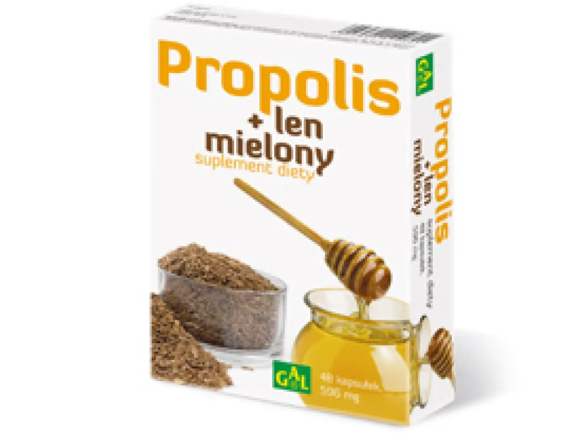 Propolis + len mielony 48 kaps. GAL