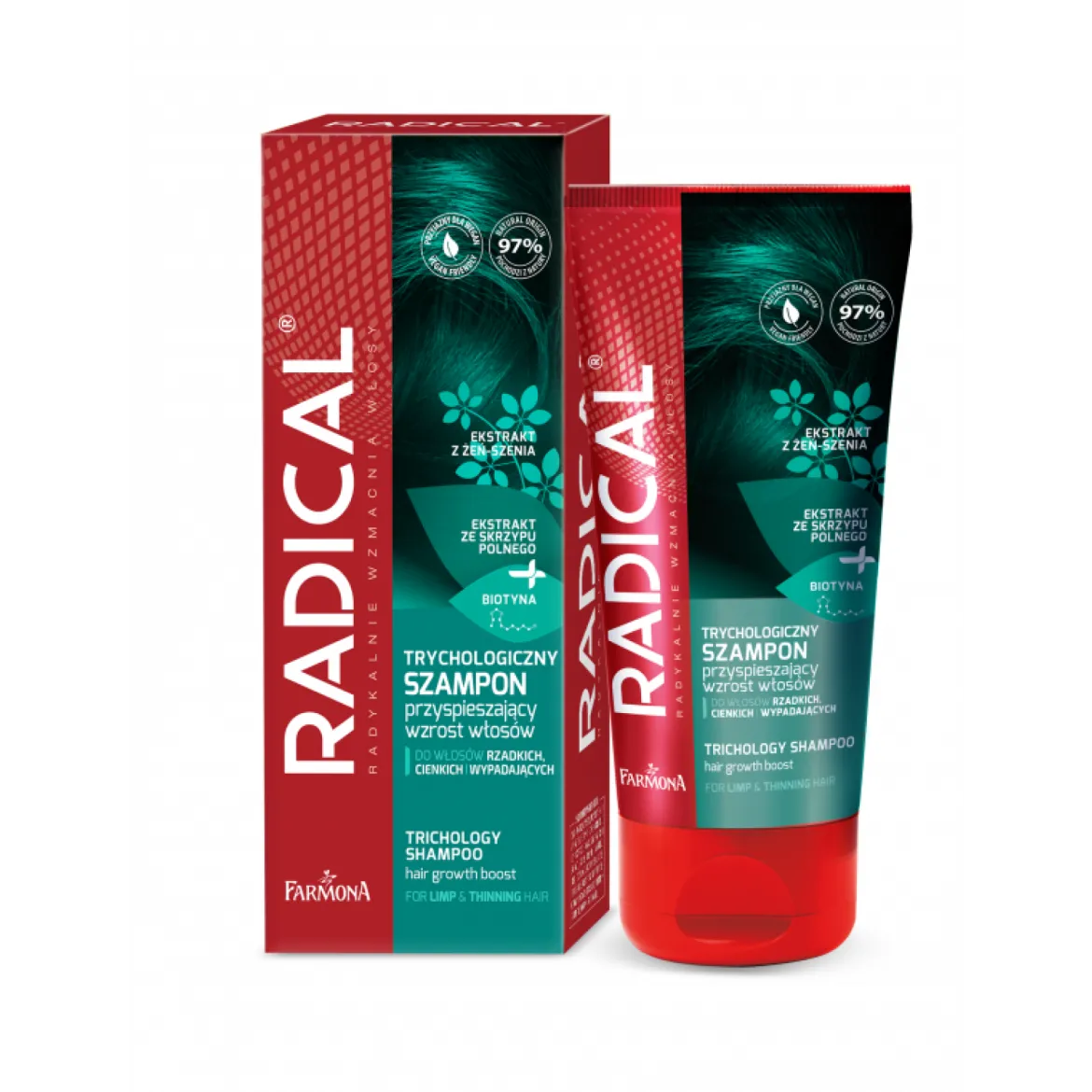 Radical Trychologiczny szampon przyspieszający wzrost włosów 200ml Farmona