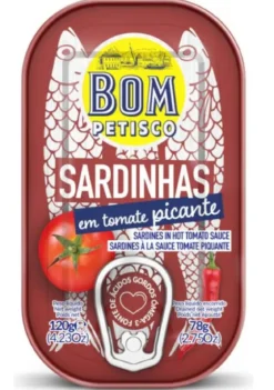 Sardynki Portugalskie w Pikantnym Sosie Pomidorowym 120g (78g) Bon Appetit